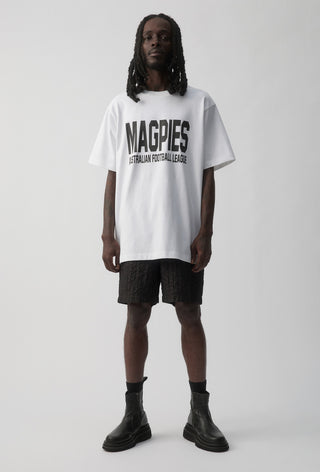 CLUB T-SHIRT - COLLINGWOOD MAGPIES - WHITE