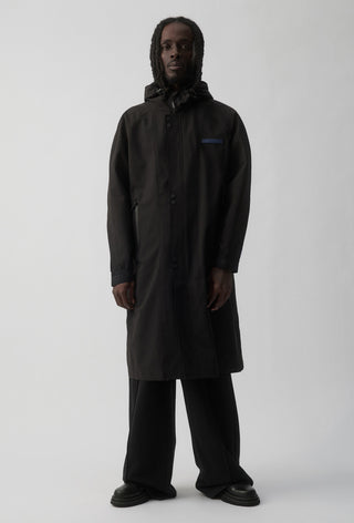 CARLTON BLUES - LONG WINDBREAKER JACKET - BLACK