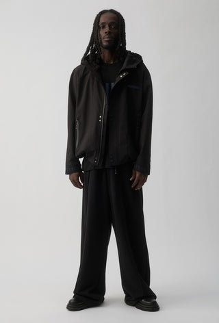 CARLTON BLUES - SHORT WINDBREAKER JACKET - BLACK