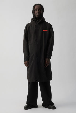 ADELAIDE CROWS - LONG WINDBREAKER JACKET - BLACK