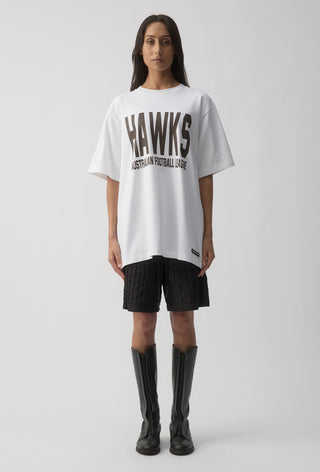 CLUB T-SHIRT - HAWTHORN HAWKS - WHITE