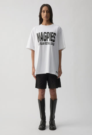 CLUB T-SHIRT - COLLINGWOOD MAGPIES - WHITE