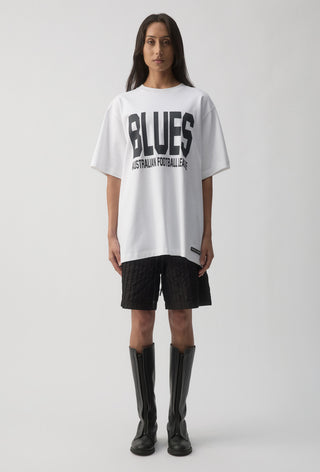 CLUB T-SHIRT - CARLTON BLUES - WHITE