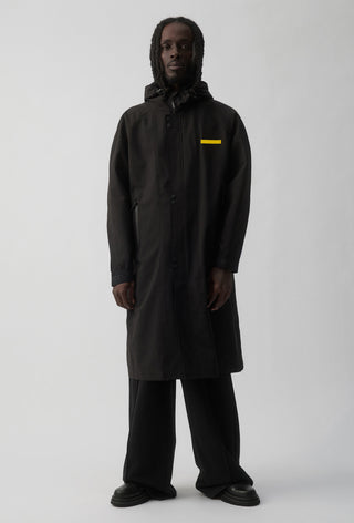 HAWTHORN HAWKS - LONG WINDBREAKER JACKET - BLACK