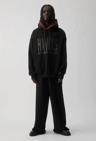 CLUB HOODIE - HAWTHORN HAWKS - BLACK
