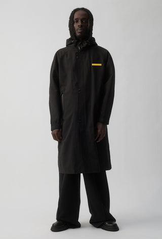 BRISBANE LIONS - LONG WINDBREAKER JACKET - BLACK