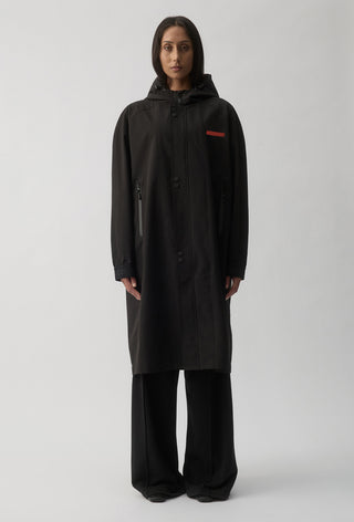 SYDNEY SWANS - LONG WINDBREAKER JACKET - BLACK