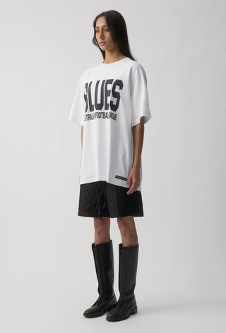 CLUB T-SHIRT - CARLTON BLUES - WHITE