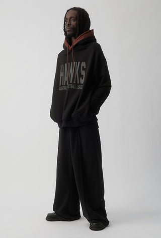 CLUB HOODIE - HAWTHORN HAWKS - BLACK
