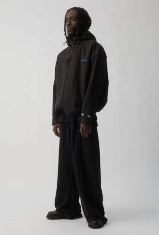 CARLTON BLUES - SHORT WINDBREAKER JACKET - BLACK