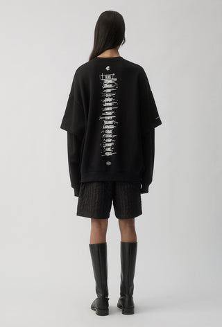 HIT LIST SWEATER - CARLTON BLUES - BLACK