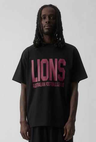 CLUB T-SHIRT - BRISBANE LIONS - BLACK
