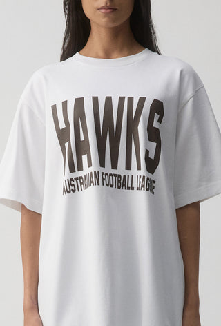 CLUB T-SHIRT - HAWTHORN HAWKS - WHITE