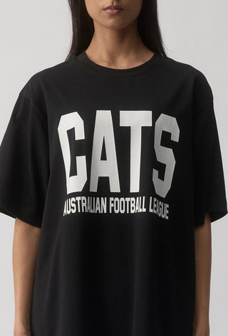 CLUB T-SHIRT - GEELONG CATS - BLACK