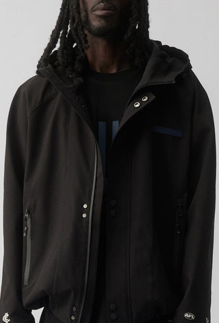 CARLTON BLUES - SHORT WINDBREAKER JACKET - BLACK