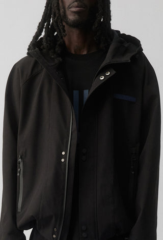CARLTON BLUES - SHORT WINDBREAKER JACKET - BLACK