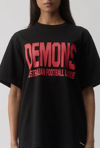 CLUB T-SHIRT - MELBOURNE DEMONS - BLACK