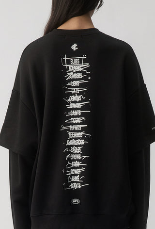HIT LIST SWEATER - CARLTON BLUES - BLACK