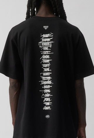 HIT LIST T-SHIRT - ESSENDON BOMBERS - BLACK