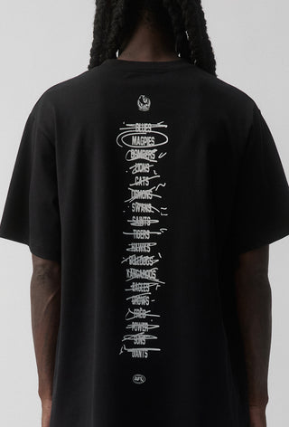 HIT LIST T-SHIRT - COLLINGWOOD MAGPIES - BLACK