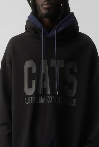 CLUB HOODIE - GEELONG CATS - BLACK