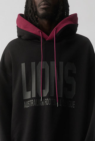 CLUB HOODIE - BRISBANE LIONS  - BLACK