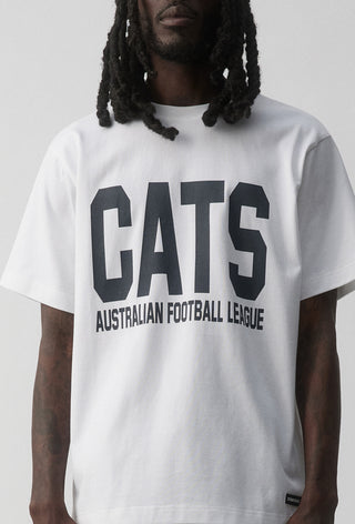 CLUB T-SHIRT - GEELONG CATS - WHITE