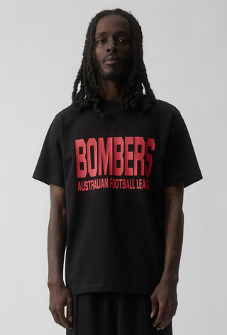 CLUB T-SHIRT - ESSENDON BOMBERS - BLACK