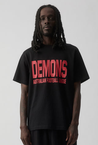 CLUB T-SHIRT - MELBOURNE DEMONS - BLACK