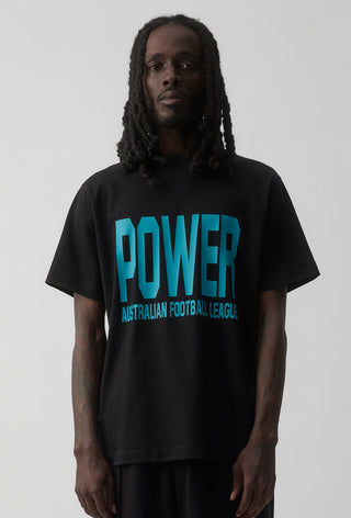 CLUB T-SHIRT - PORT ADELAIDE POWER - BLACK
