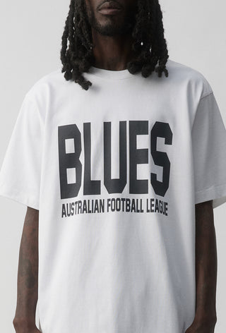 CLUB T-SHIRT - CARLTON BLUES - WHITE