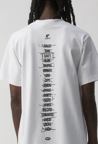 HIT LIST T-SHIRT - GWS GIANTS - WHITE
