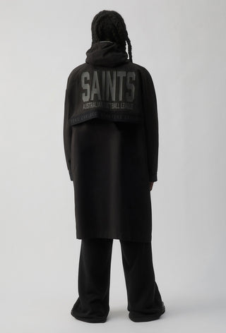 ST KILDA SAINTS - LONG WINDBREAKER JACKET - BLACK
