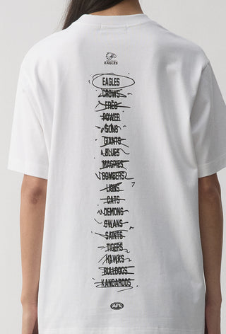 HIT LIST T-SHIRT - WEST COAST EAGLES - WHITE