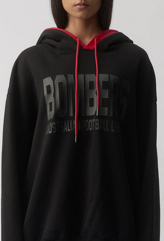 CLUB HOODIE - ESSENDON BOMBERS - BLACK