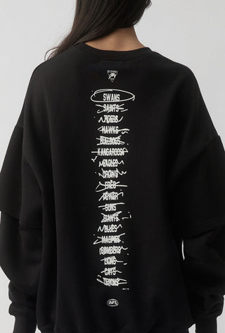 HIT LIST SWEATER - SYDNEY SWANS - BLACK