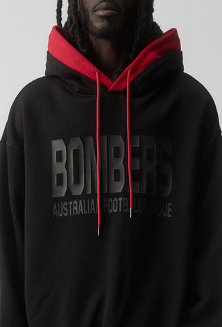 CLUB HOODIE - ESSENDON BOMBERS - BLACK