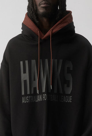 CLUB HOODIE - HAWTHORN HAWKS - BLACK