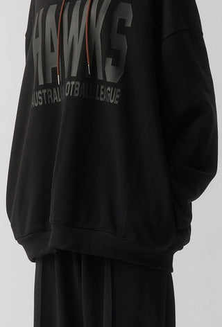 CLUB HOODIE - HAWTHORN HAWKS - BLACK