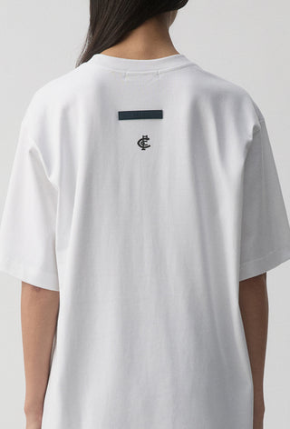 CLUB T-SHIRT - CARLTON BLUES - WHITE