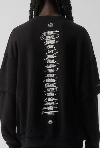 HIT LIST SWEATER - COLLINGWOOD MAGPIES - BLACK