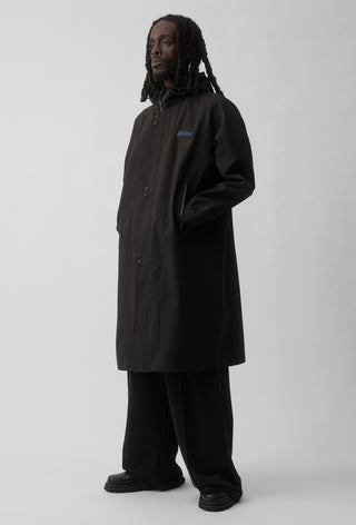 CARLTON BLUES - LONG WINDBREAKER JACKET - BLACK