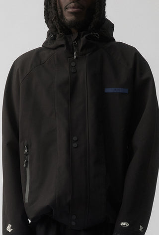 CARLTON BLUES - SHORT WINDBREAKER JACKET - BLACK