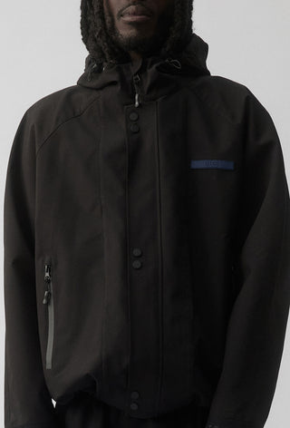 CARLTON BLUES - SHORT WINDBREAKER JACKET - BLACK