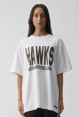 CLUB T-SHIRT - HAWTHORN HAWKS - WHITE