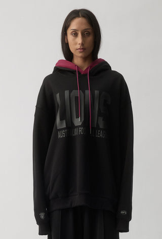 CLUB HOODIE - BRISBANE LIONS  - BLACK