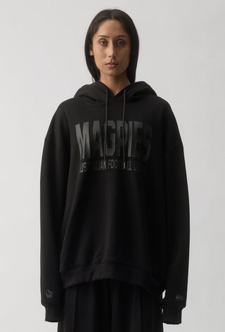 CLUB HOODIE - COLLINGWOOD MAGPIES - BLACK