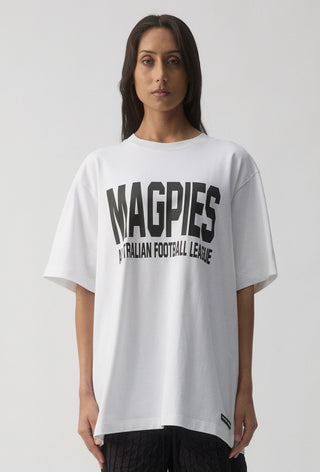 CLUB T-SHIRT - COLLINGWOOD MAGPIES - WHITE