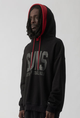 CLUB HOODIE - GOLD COAST SUNS  - BLACK