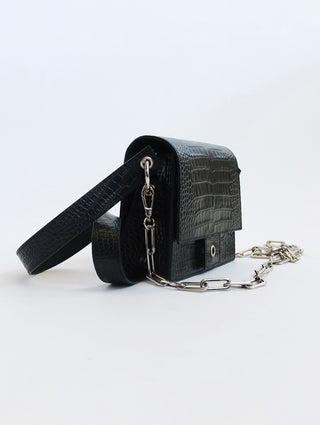 Meta Bag - Croc Black